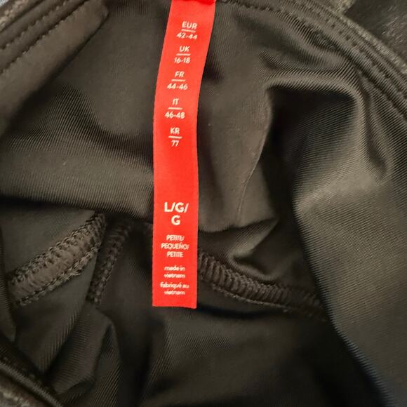 SPANX Moto Faux Leather Leggings | Black Tummy Control Shaping Pants | Large - Picture 5 of 9